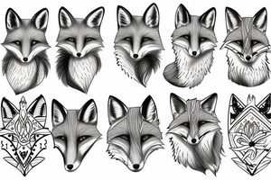 Full body fox tattoo idea