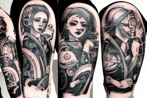 Cyberpunk edgerunners David and Lucy on The moon tattoo idea