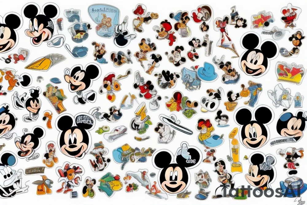 Średni postacie z Disney tattoo idea