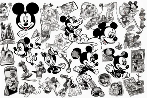 Średni postacie z Disney tattoo idea