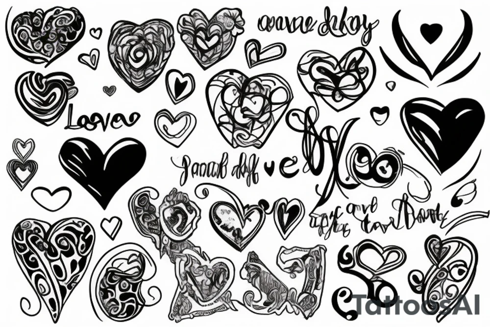 Heart, love tattoo idea