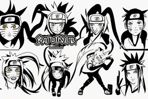 Me , my brother and sister as Naruto characters tattoo idea