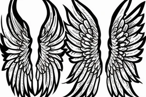 The text "Gab's" merged with an angel wing tattoo idea