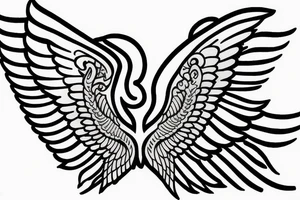 The text "Gab's" merged with an angel wing tattoo idea