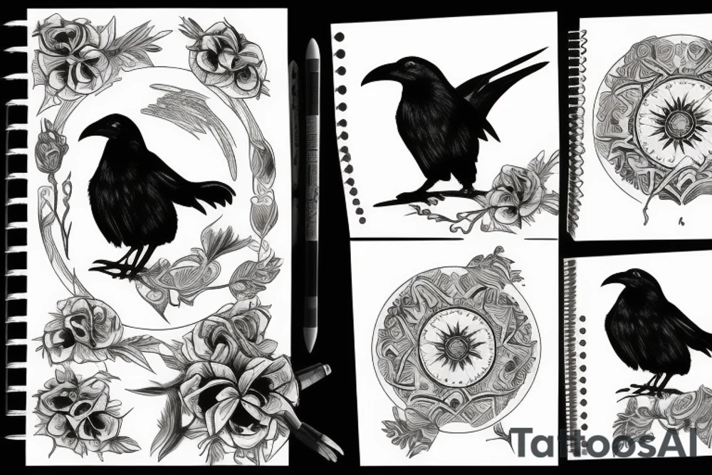 Raven tattoo idea