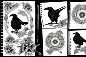 Raven tattoo idea