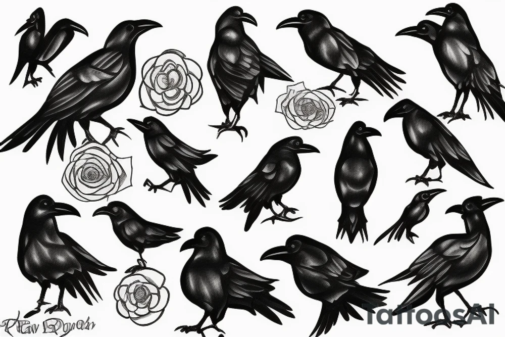 Raven tattoo idea