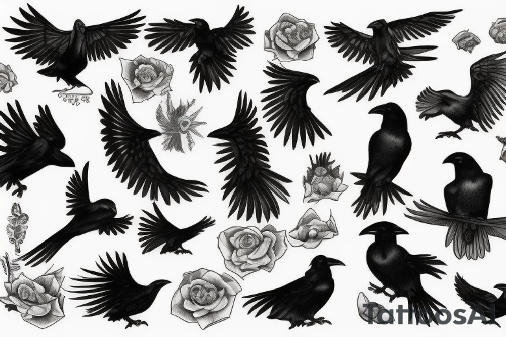Raven tattoo idea