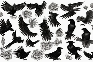 Raven tattoo idea