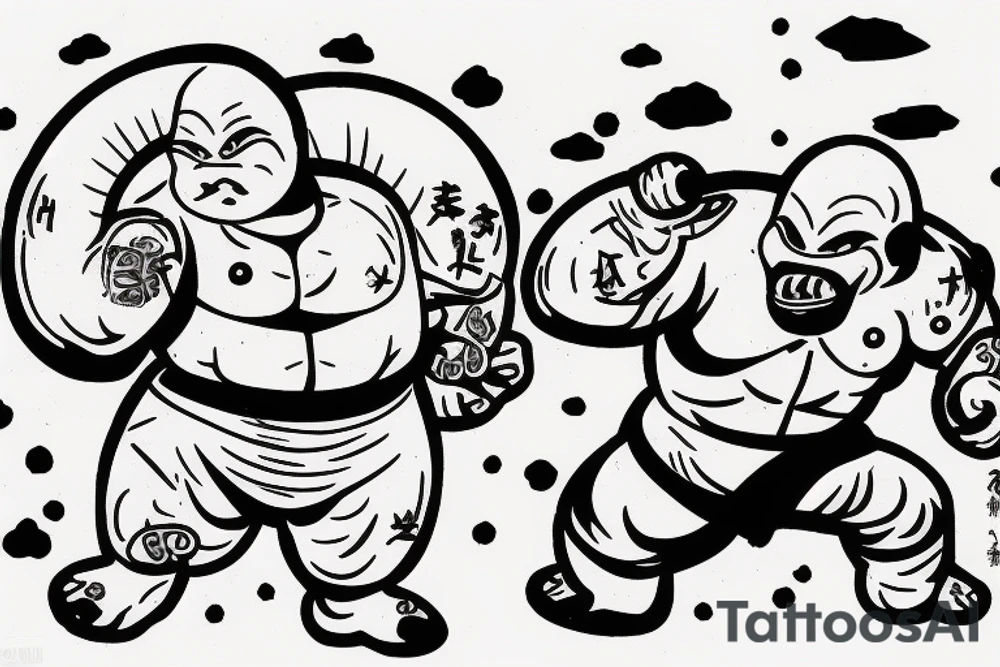 Majin buu destroying planet tattoo idea
