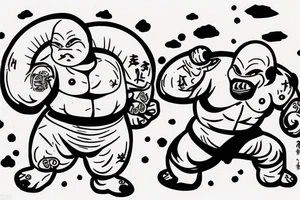 Majin buu destroying planet tattoo idea