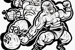 Majin buu destroying planet tattoo idea