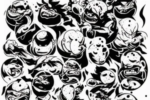 Majin buu destroying planet tattoo idea
