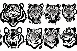 Tiger man with weapon tattoo idea