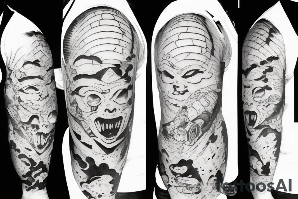 Majin buu destroying planet tattoo idea