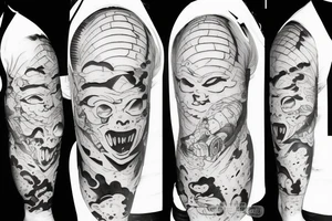Majin buu destroying planet tattoo idea