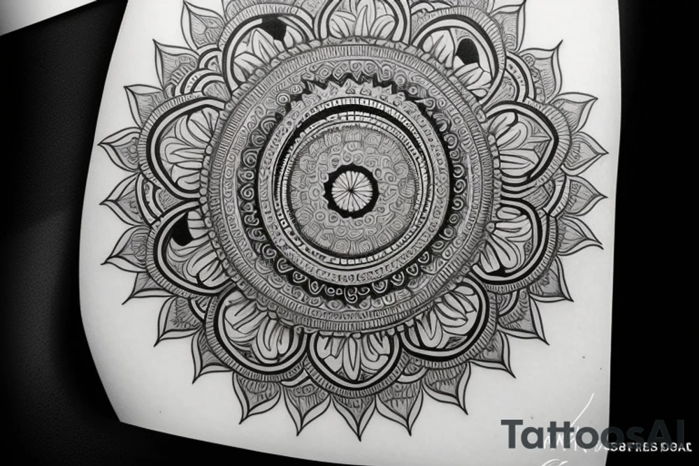 Sfinks
Kwiat 
Mandala tattoo idea