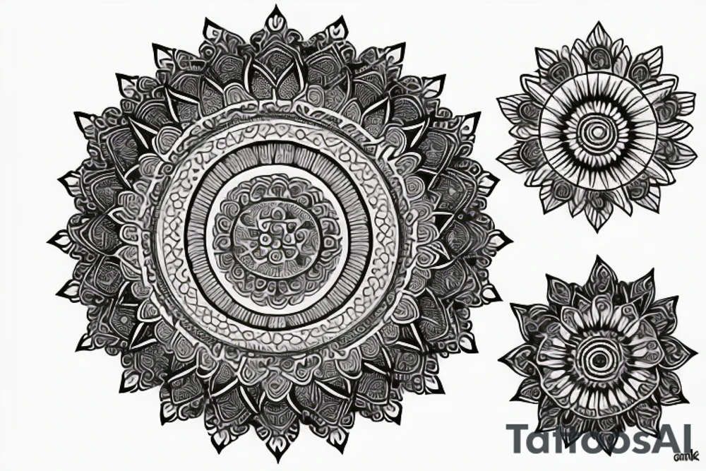 Sfinks,mandala tattoo idea