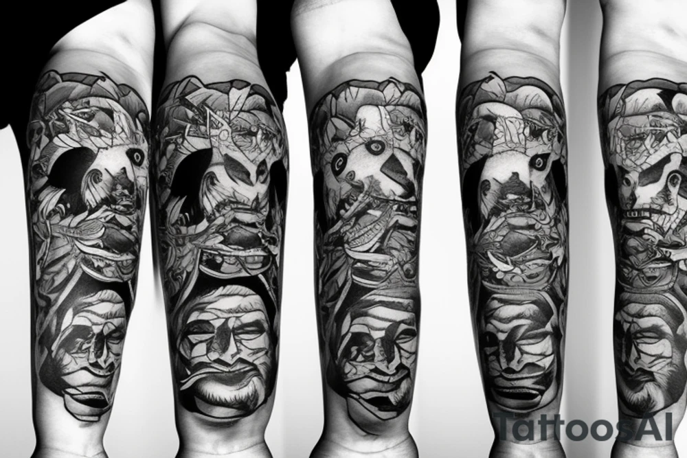 King lion with money tattoo idea