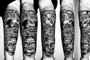 King lion with money tattoo idea