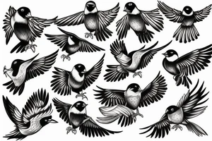fighting birds tattoo idea