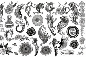 Palma czaszka tattoo idea