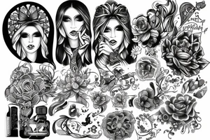 Palma czaszka tattoo idea