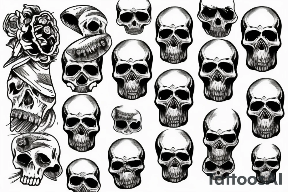 Skull palm tattoo idea