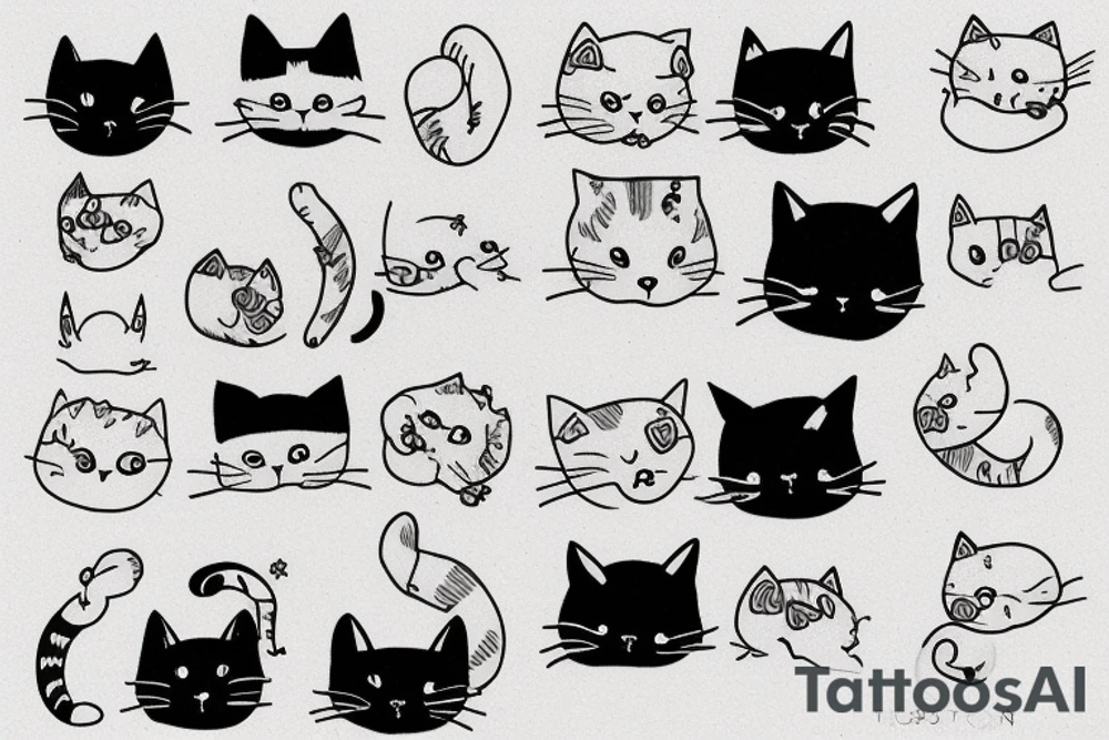 Cat in fluffy sweater tattoo idea