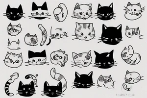 Cat in fluffy sweater tattoo idea