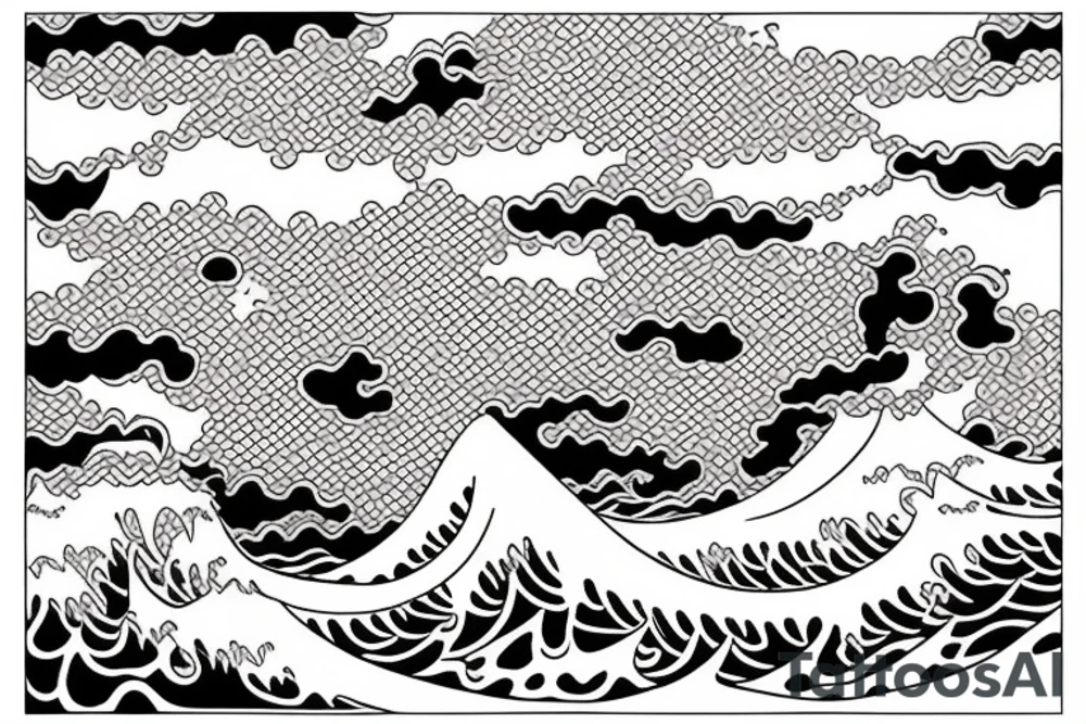 Japanese devil surfing On the great japanese wave tattoo idea