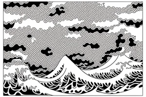 Japanese devil surfing On the great japanese wave tattoo idea