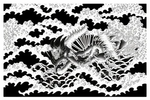 Japanese devil surfing On the great japanese wave tattoo idea