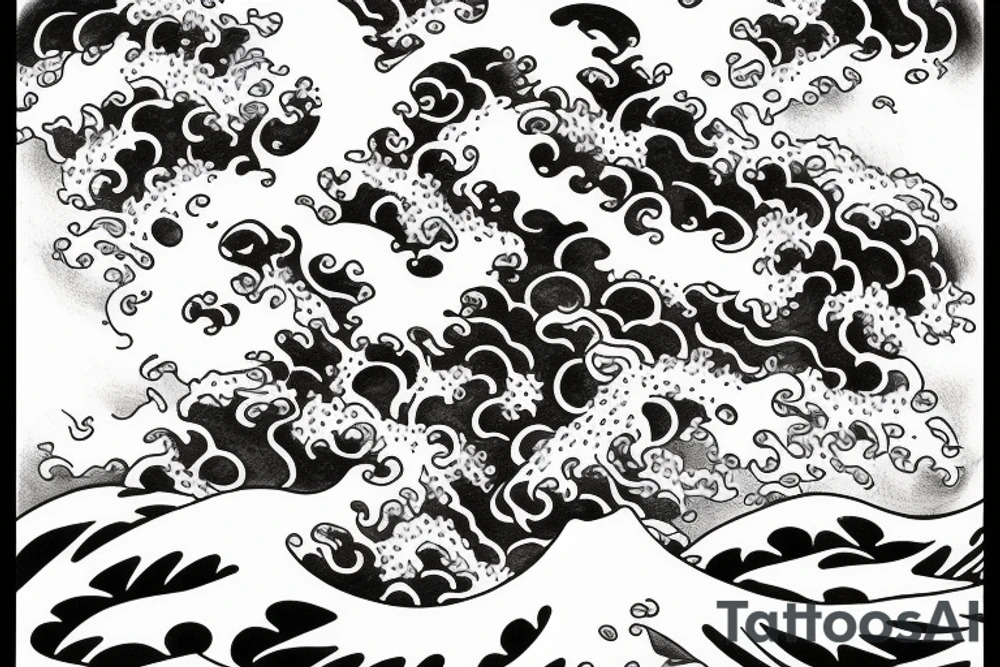 Japanese devil surfing On the great japanese wave tattoo idea