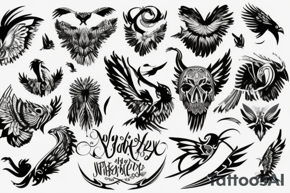 Rękaw składający się z czaszki, twarz kobiety, chmury, tattoo idea