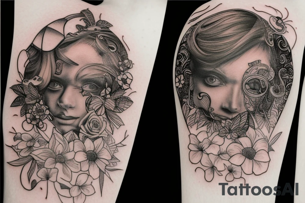 Małpa z pistoletem tattoo idea