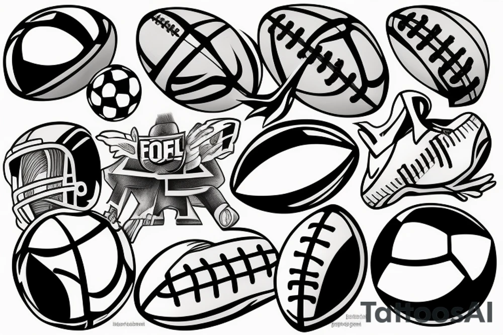 football tattoo idea