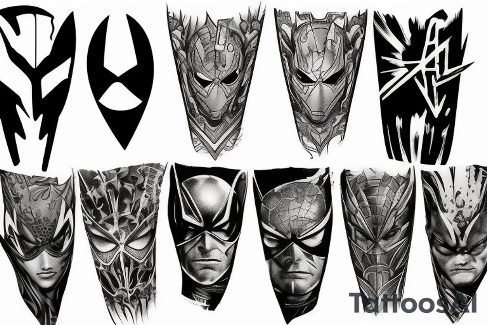 Marvel arm tattoo idea