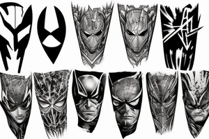 Marvel arm tattoo idea