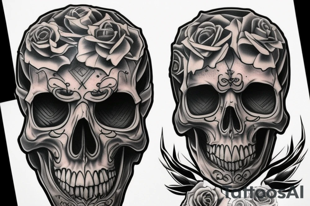 Break skull tattoo idea
