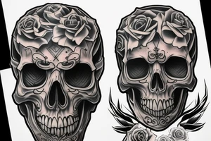 Break skull tattoo idea