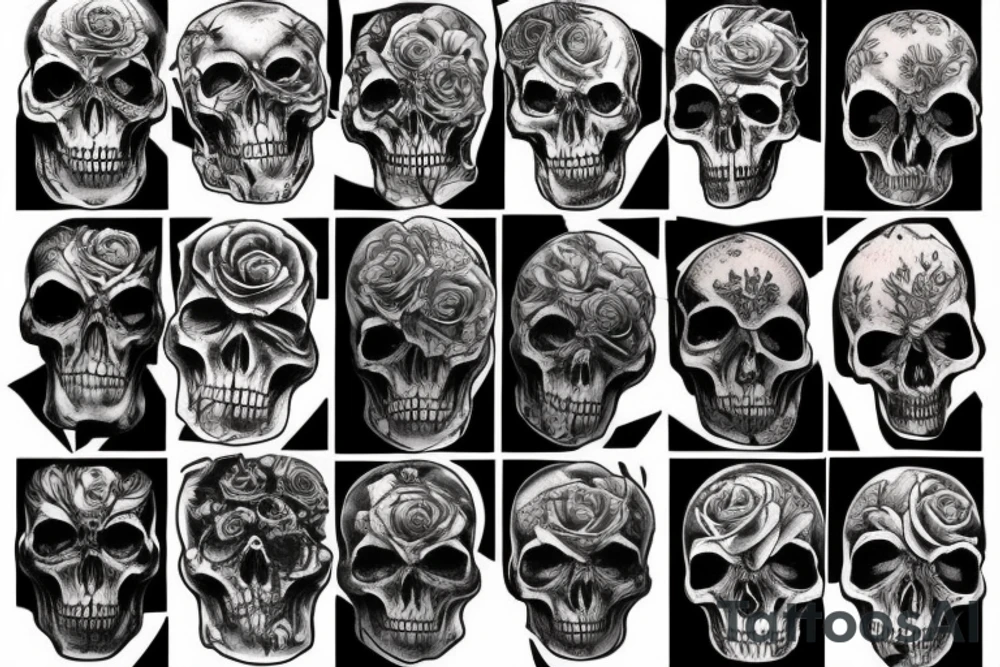 Break skull tattoo idea