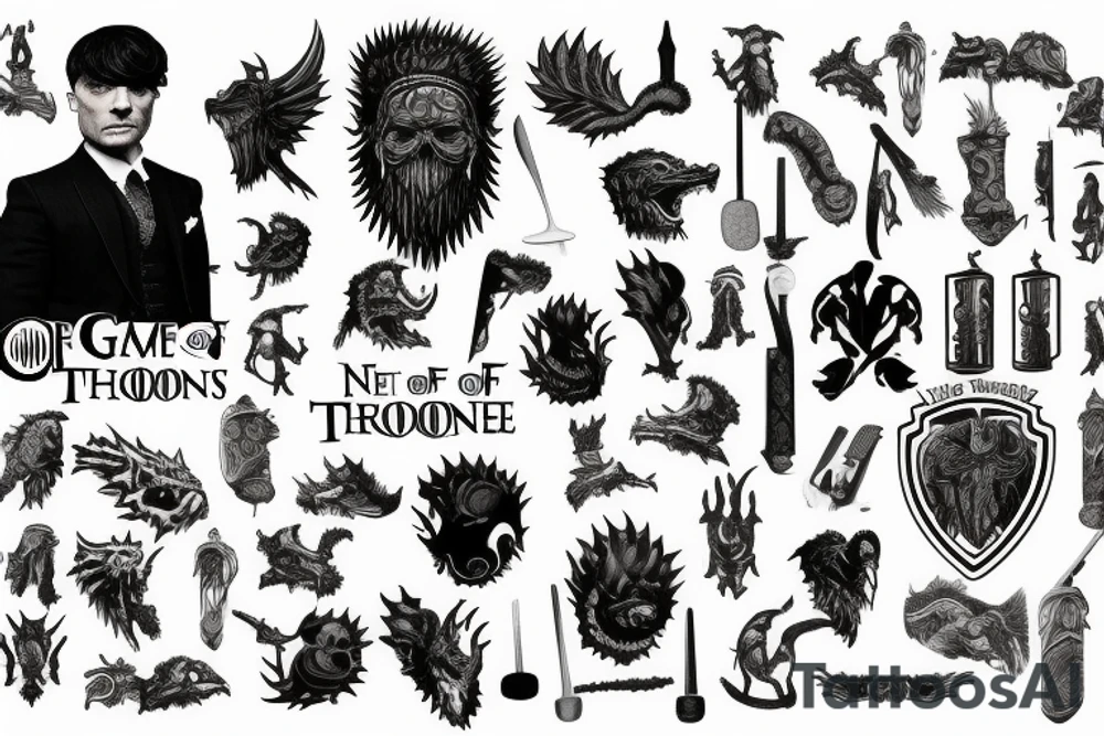 game of throne, peaky blinders, how i meat your mother, the big bang theory, tattoo idea
