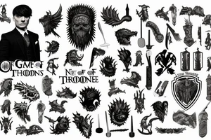game of throne, peaky blinders, how i meat your mother, the big bang theory, tattoo idea