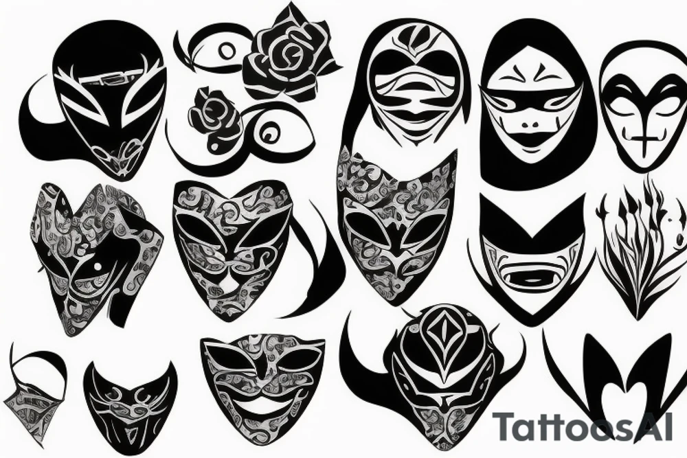 Mask tattoo idea