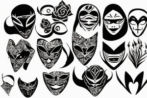 Mask tattoo idea
