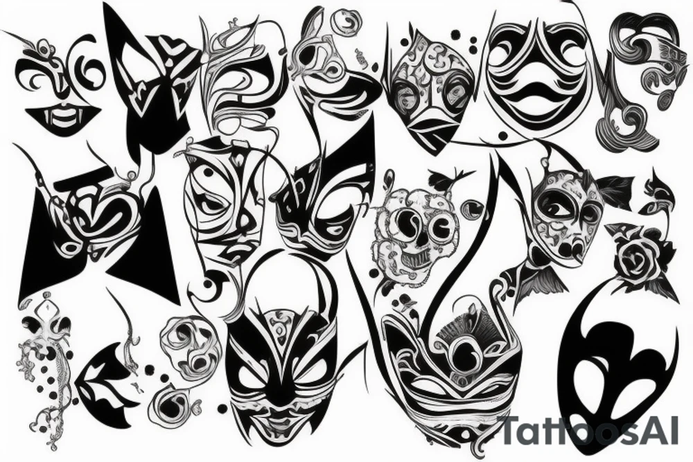 Mask tattoo idea