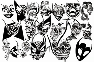 Mask tattoo idea