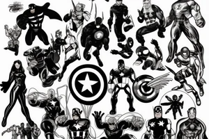 a small symbol of marvel avengers tattoo idea