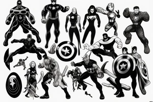 a small symbol of marvel avengers tattoo idea